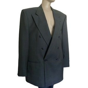 Pierre Cardin Men's Double Breasted Suit Jacket /Blazer Size 48?